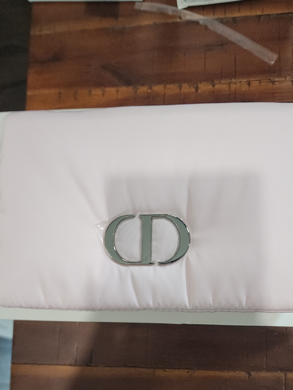 NWOT Dior Pink Satin Travel pouch